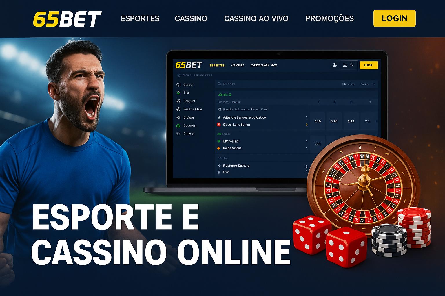 Aposte em apostas esportivas no cassino online 65BET