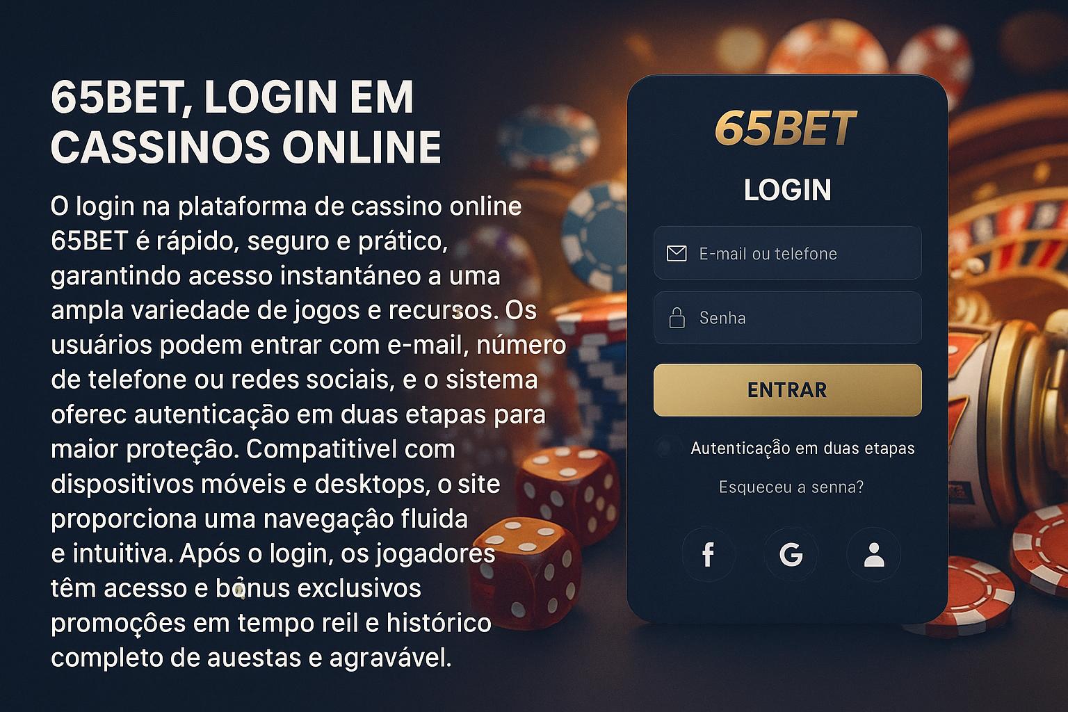 Criar uma nova Conta no plataforma 65BET