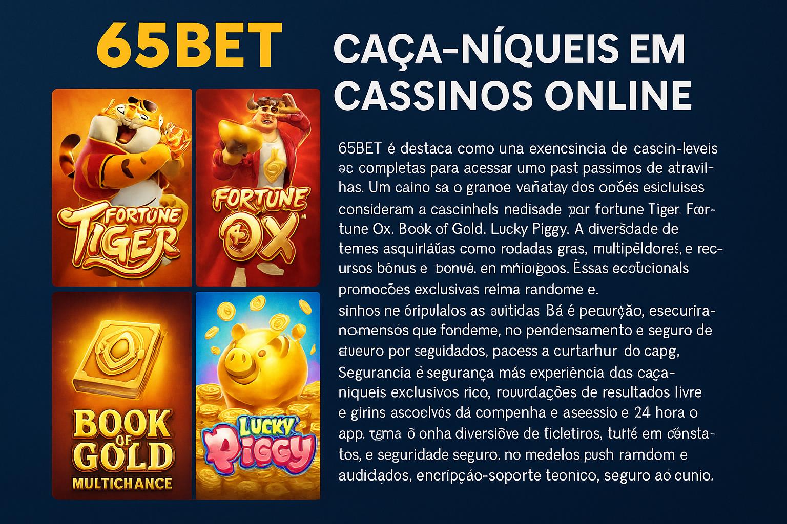 Explore o mundo das slot machines no 65BET Casino